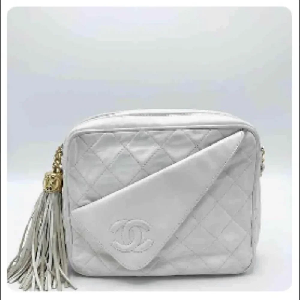 Chanel White Ivory Camera Bag Crossbody